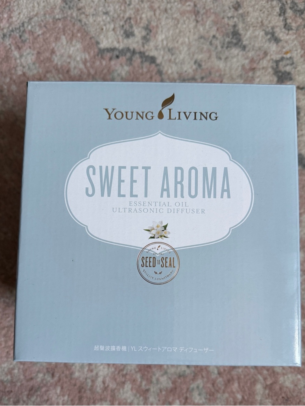 Young Living Sweet Aroma Diffuser Box - Light Blue and White